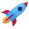 Rocket representing technology, boldness, courage, innovation